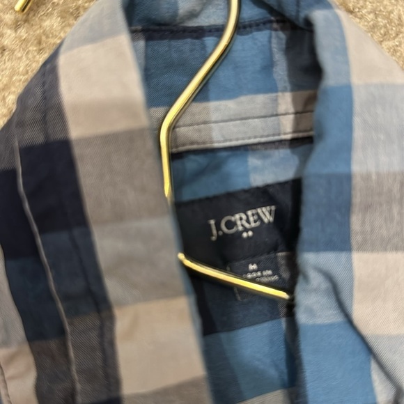 J Crew Factory Button-Down check plaid Blue long sleeve size M - Picture 6 of 10